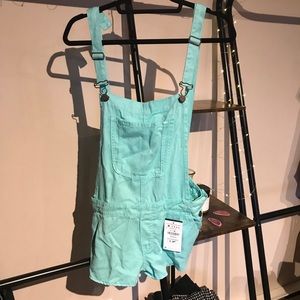 Zara Aqua Jean Overalls